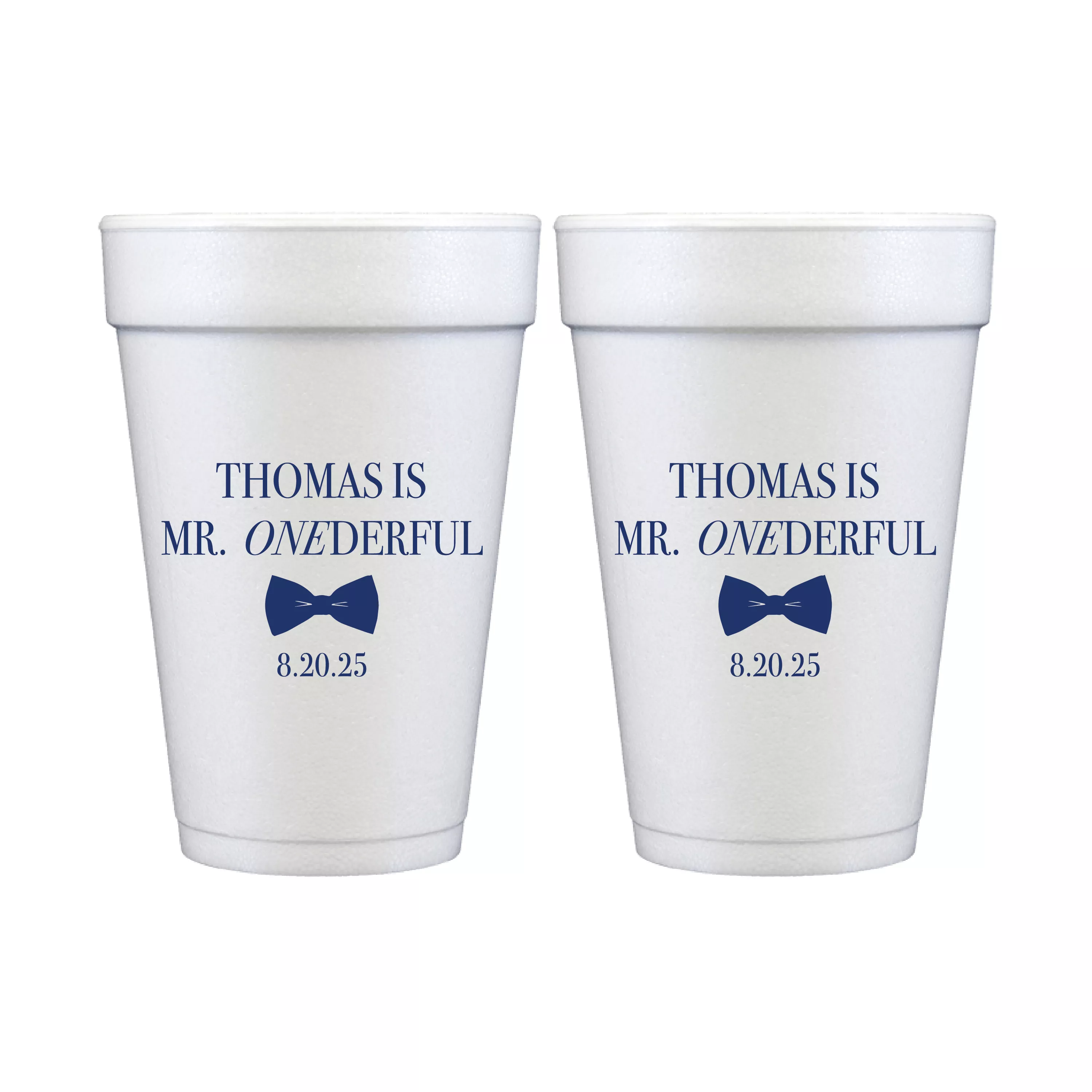 Mr ONEderful Birthday Foam Cups