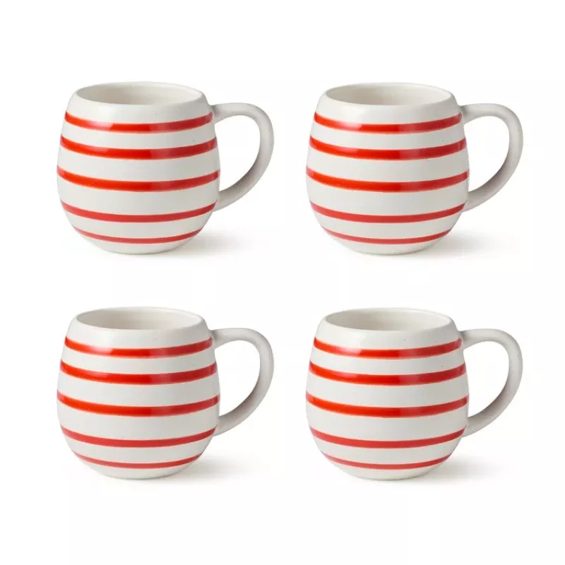 Mug Set Dockside 4 Piece 20 Ounce Red