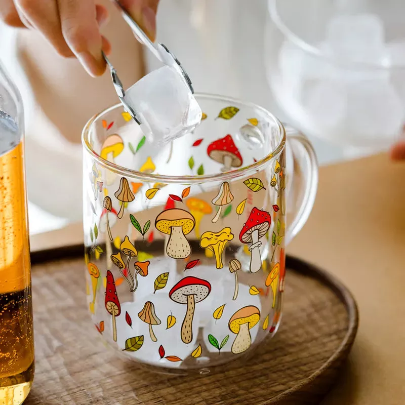 Mushroom Heat-Resistant Glass Mug