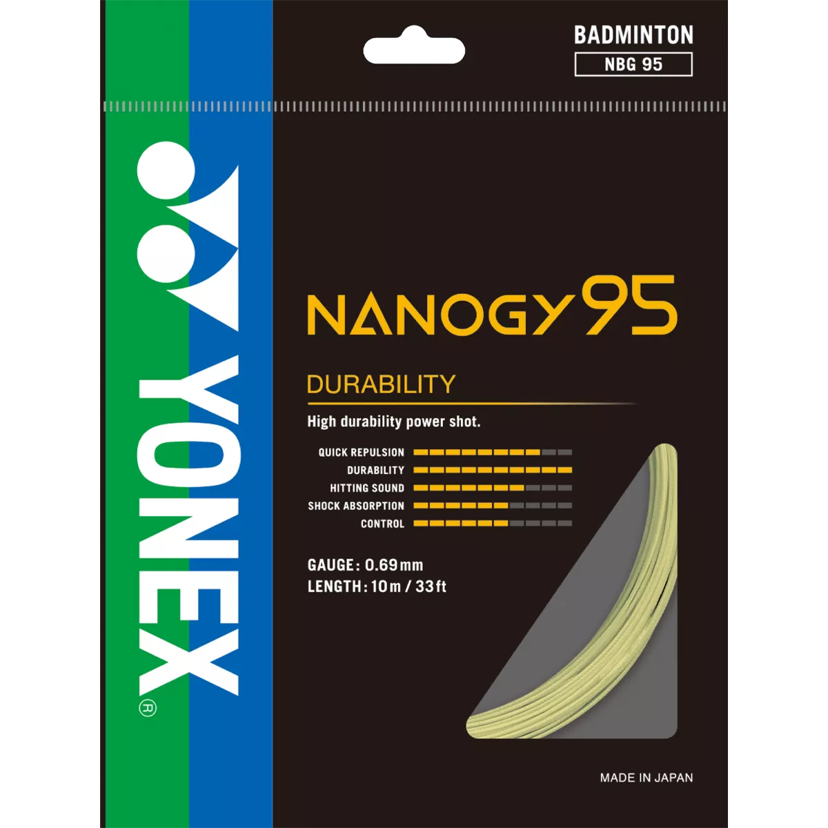 Nanogy 95 String|Cosmic Gold&Graphite|One Size