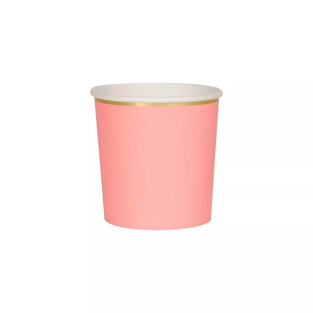 Neon Coral Tumbler Cups