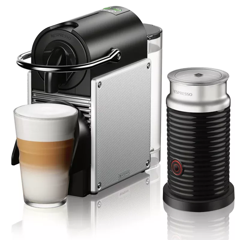 Nespresso Pixie Espresso Machine by DeLonghi with Aeroccino – Aluminum