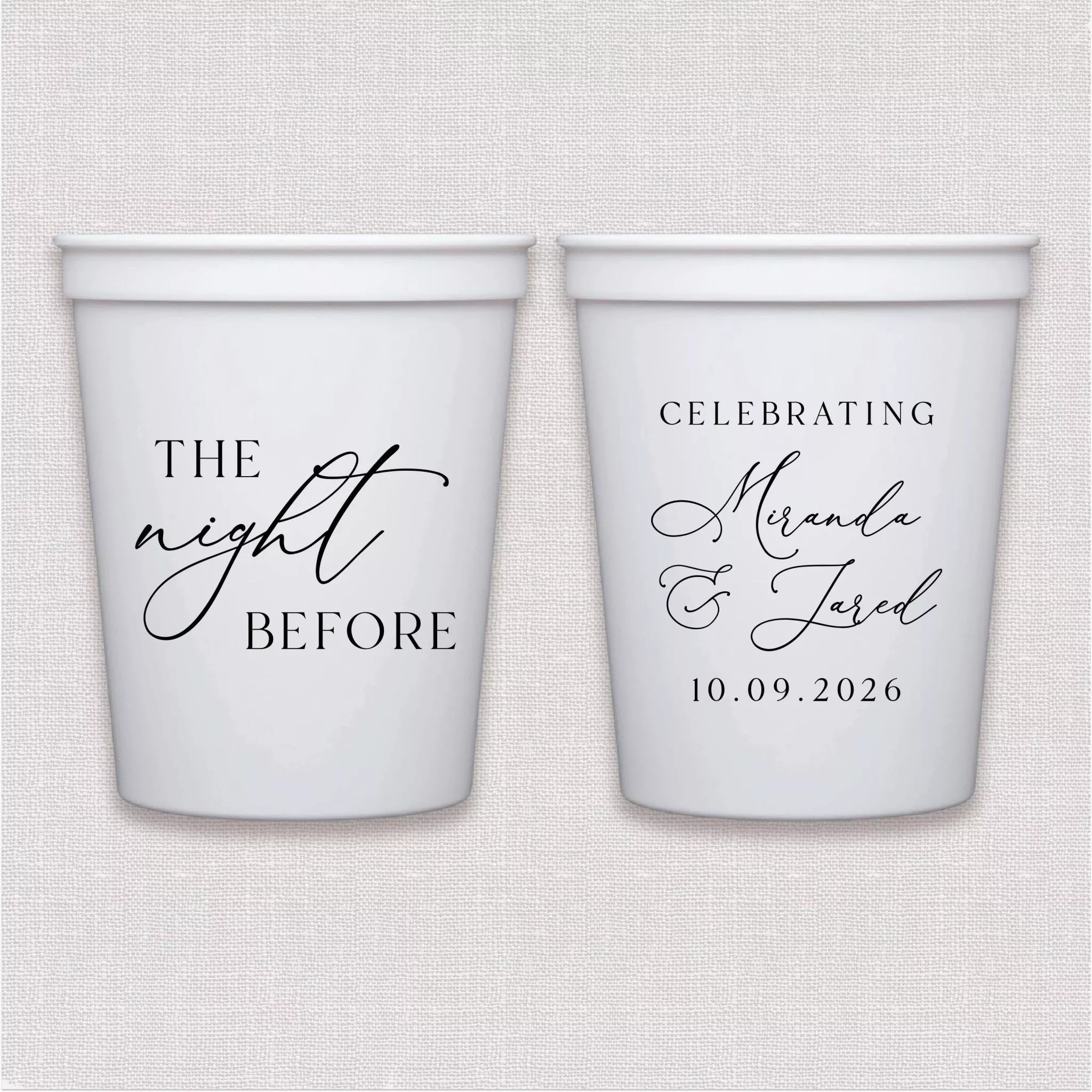 The Night Before Wedding Stadium Cups
