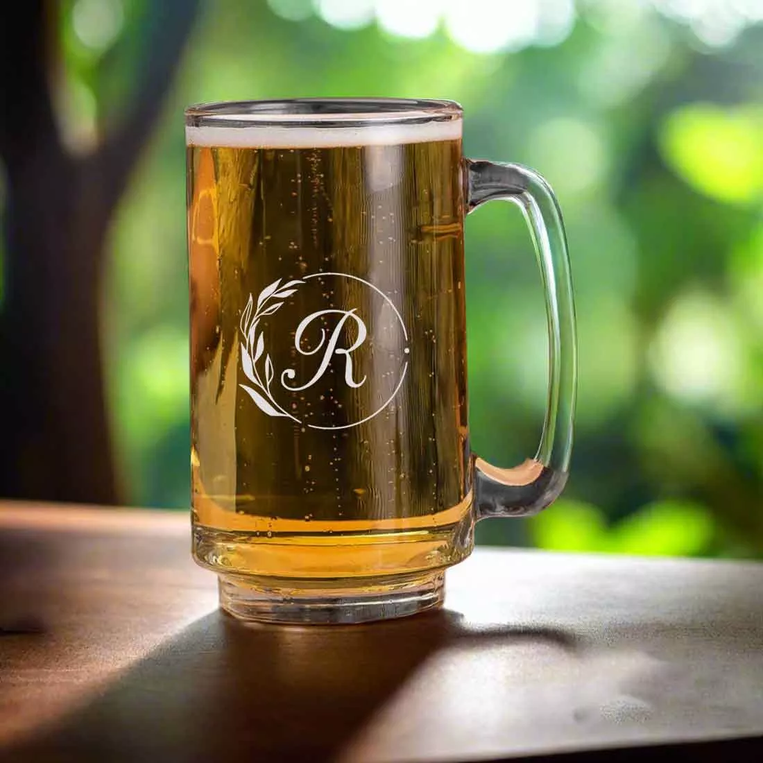 Nutcase Customisable Beer Glass-Engraved Beer Cup with Initial
