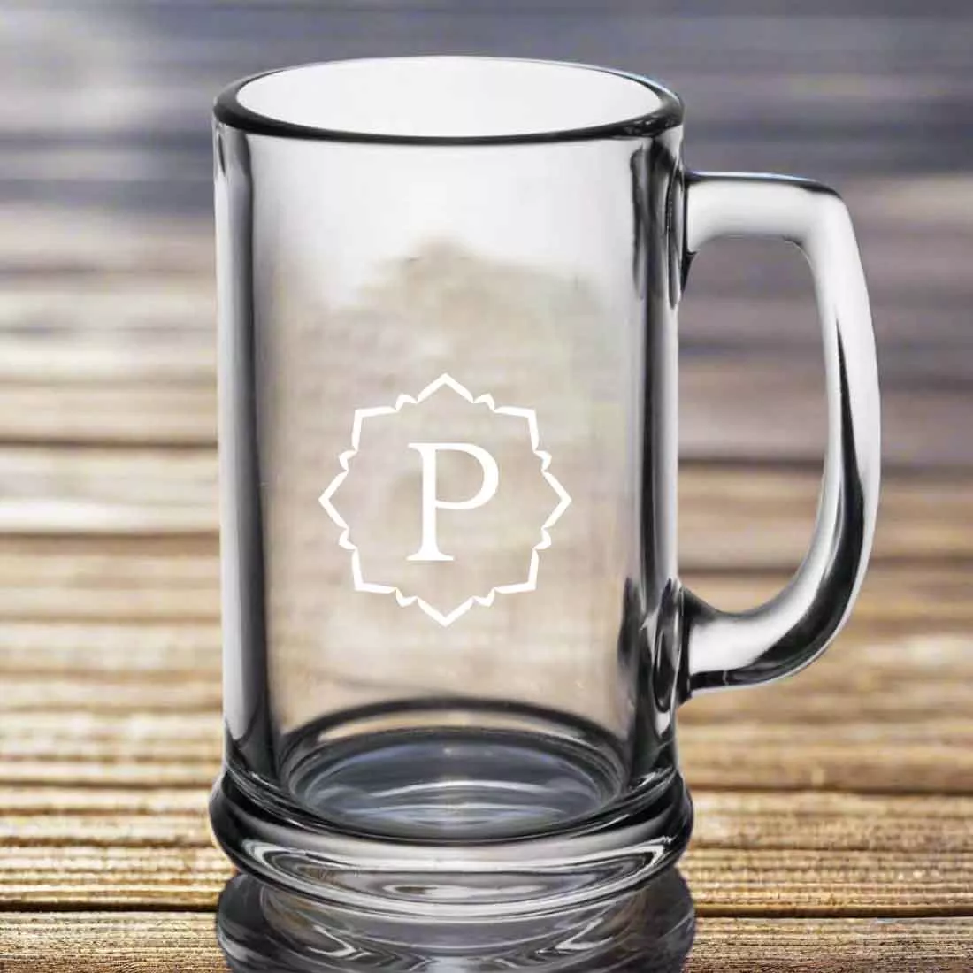 Nutcase Customized Beer Mug-Engraved Beer Cup with Initial