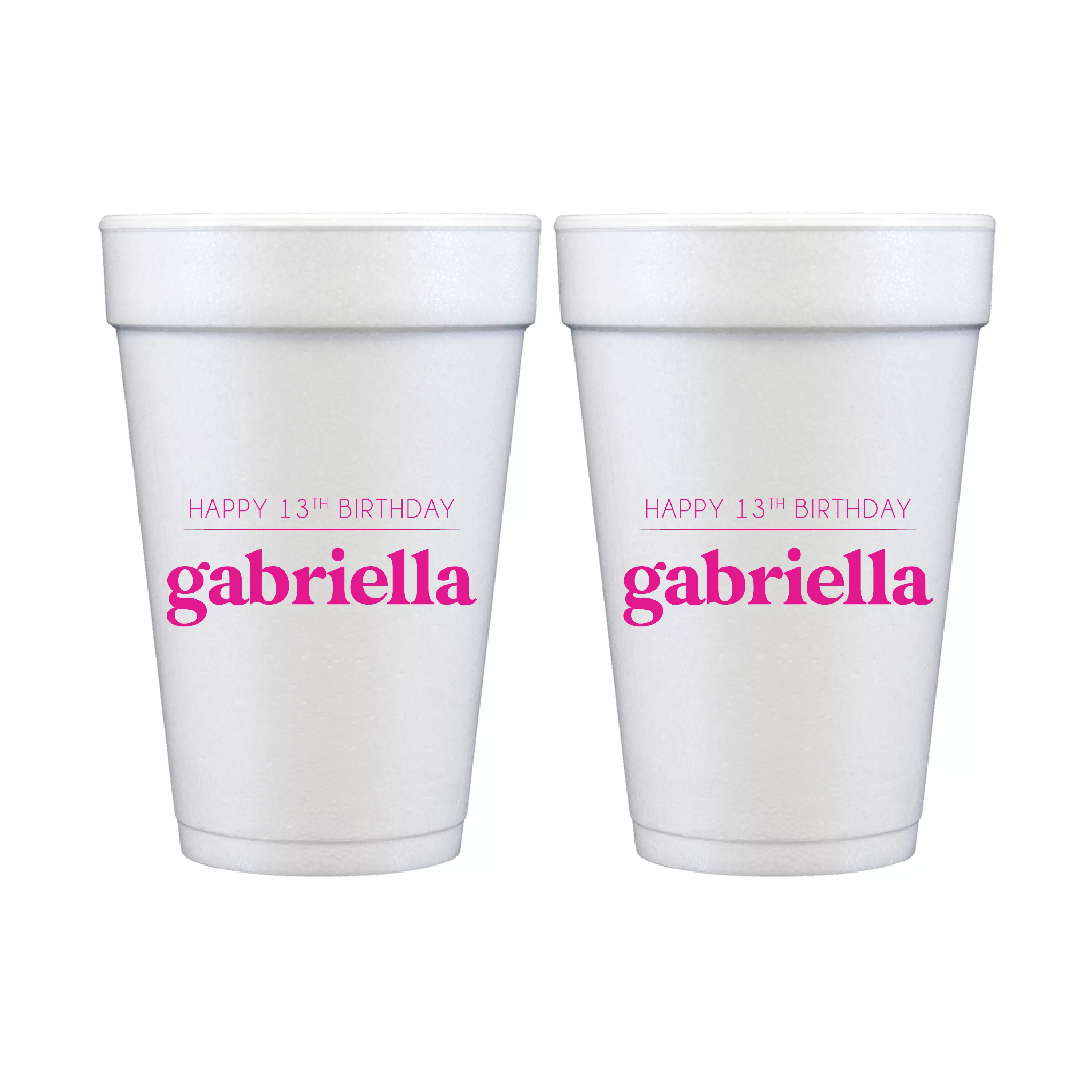 Officially Thirteen Birthday Foam Cups