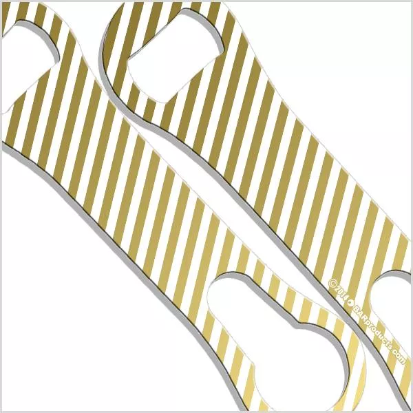 Ombre V-Rod Bottle Opener - Gold