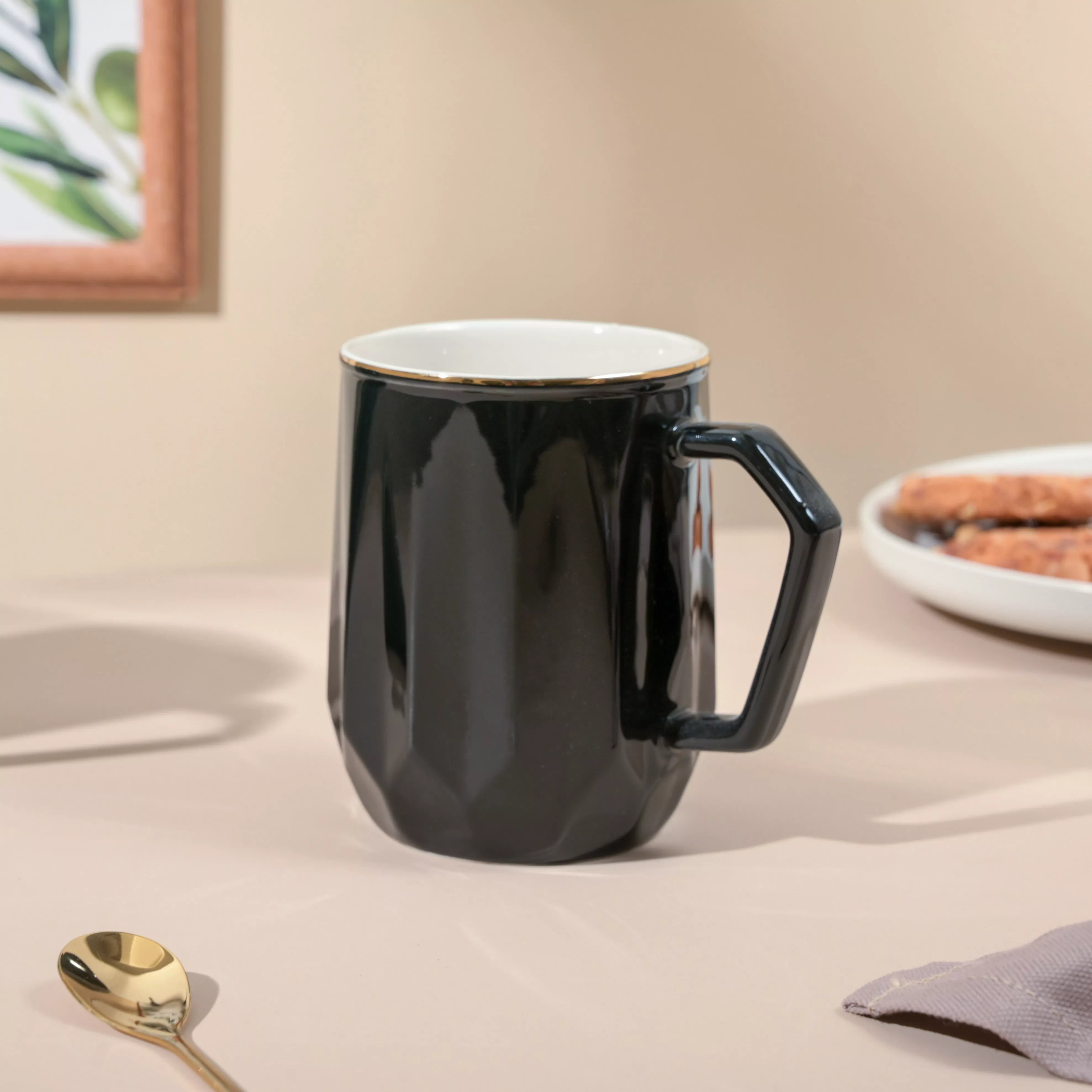 Onyx Black Ceramic Mug 350 ml