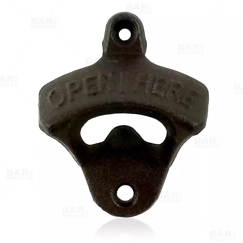 Open Here Themed Wall Mounted Bottle Opener - Cast Iron