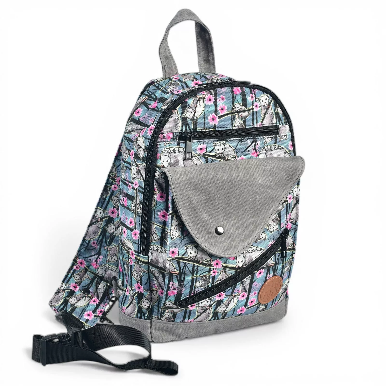Opossum Blossom Sling Backpack