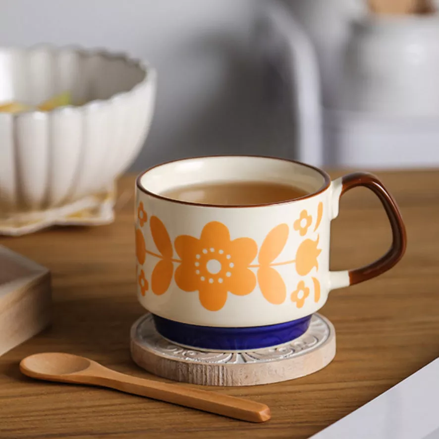 Orange Print Cup
