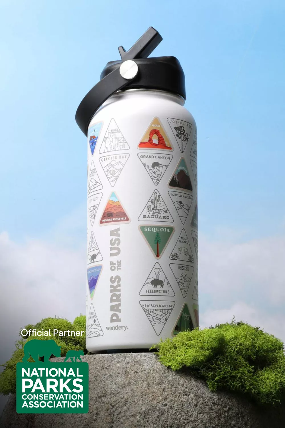The Original Parks of the USA Bucket List Bottle | White
