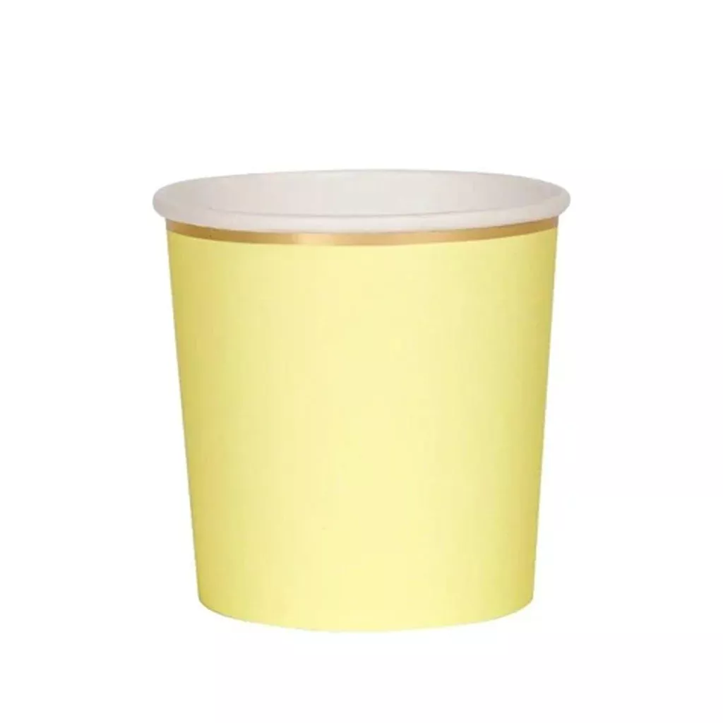 PALE YELLOW TUMBLER CUPS