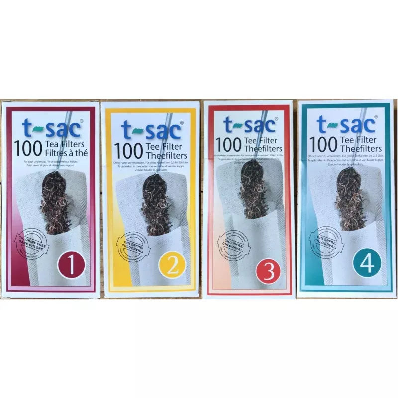 Paper Tea Filters, T-Sac 100/bx - WS