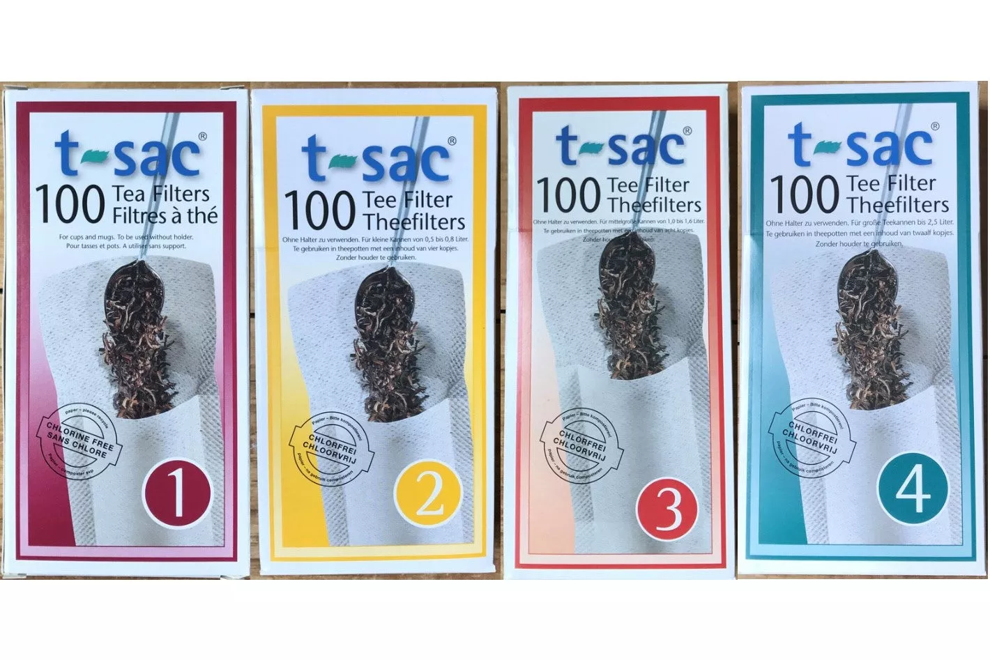 Paper Tea Filters, T-Sac 100/bx