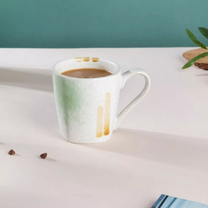 Patterned Tea Cup|Grey&White&White