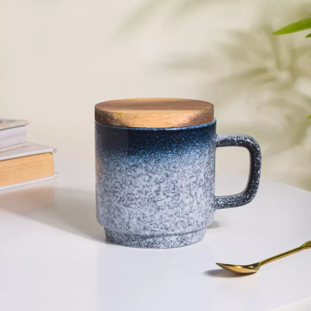 Pebble Glazed Mug With Lid Grey 250 ml