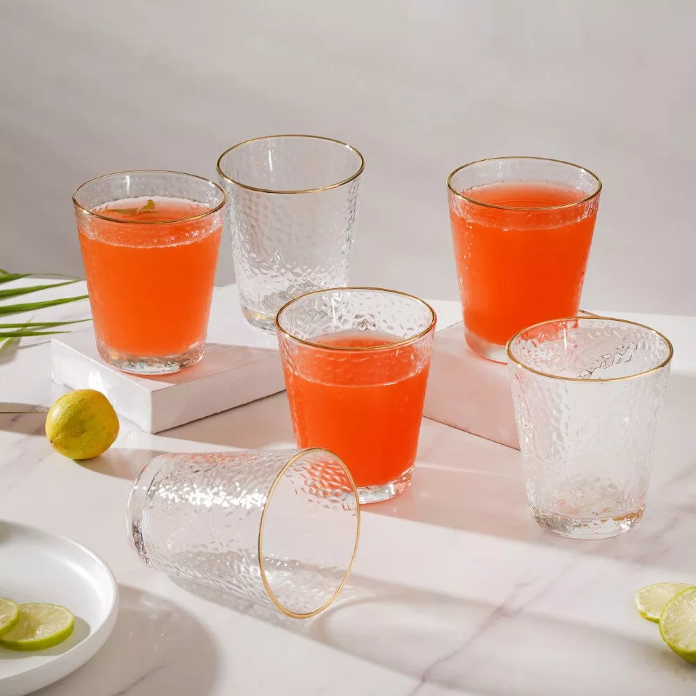 Pebble Textured Short Tumbler Set Of 6 250 ml