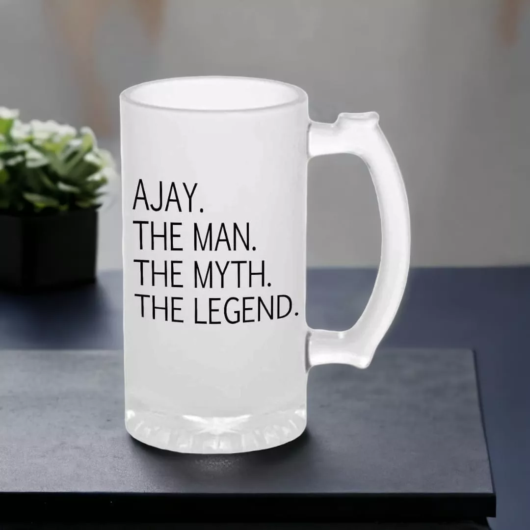 Personalized Beer Mug Glass With Your Name - THE MAN