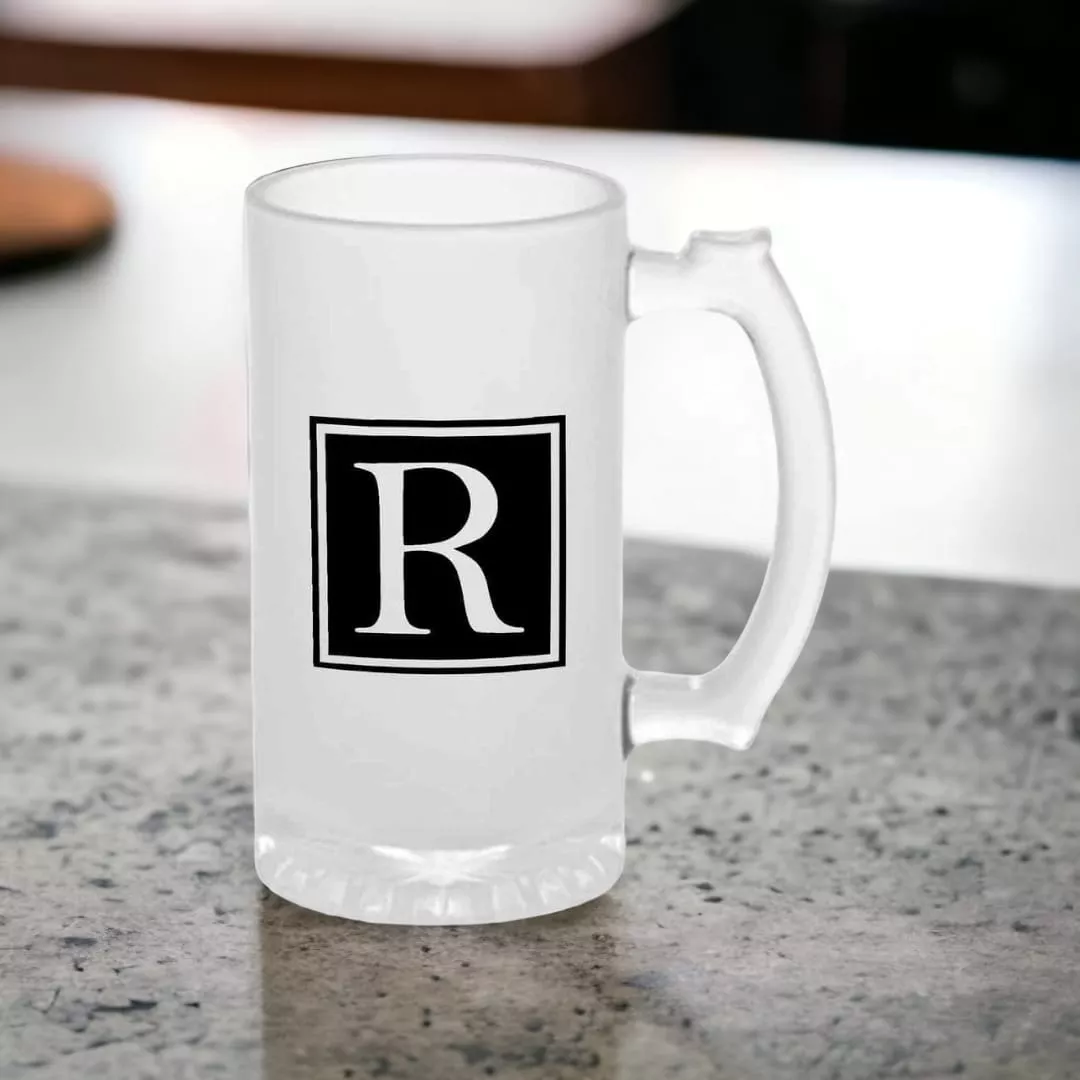 Personalized Creative Beer Mug- 473 ML - Add Your Name - Monogram