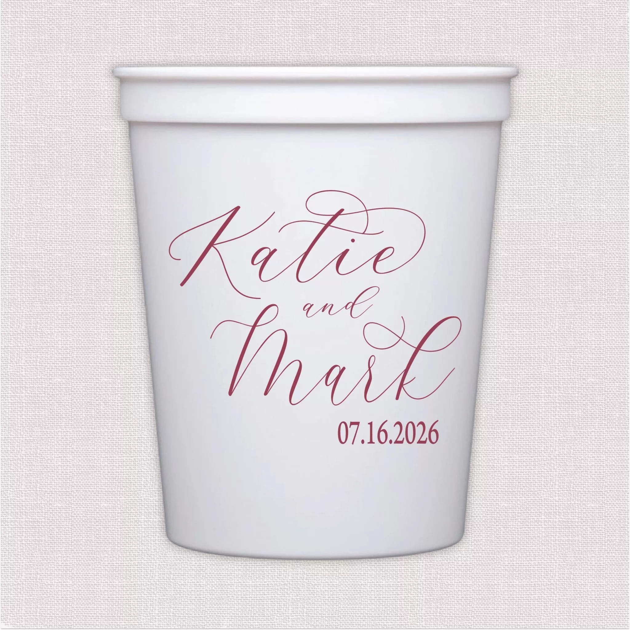 Personalized Elegant Wedding Stadium Cups