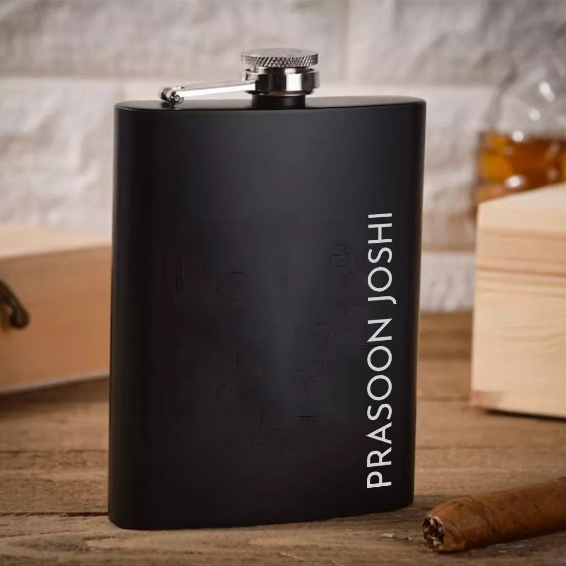 Personalized Engraved Hip Flask for Men - Gift for Husband - Add Name