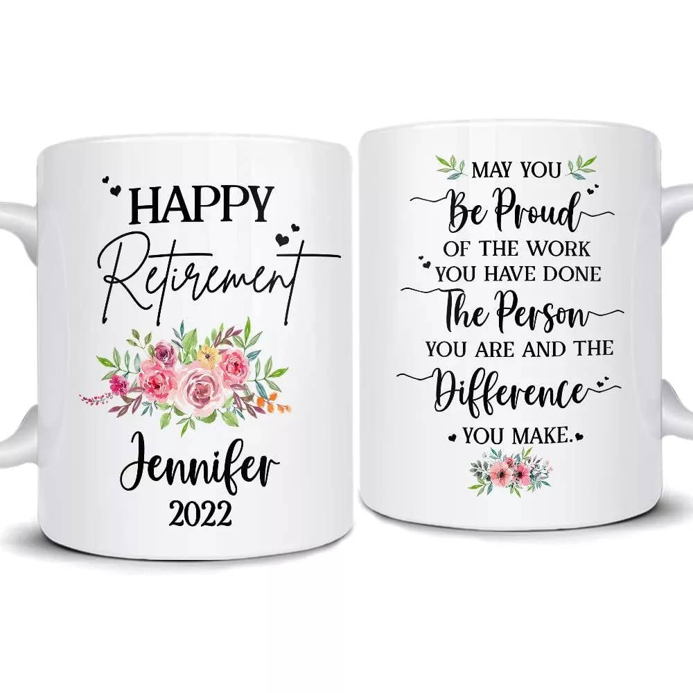 Personalized Happy Retirement Mug