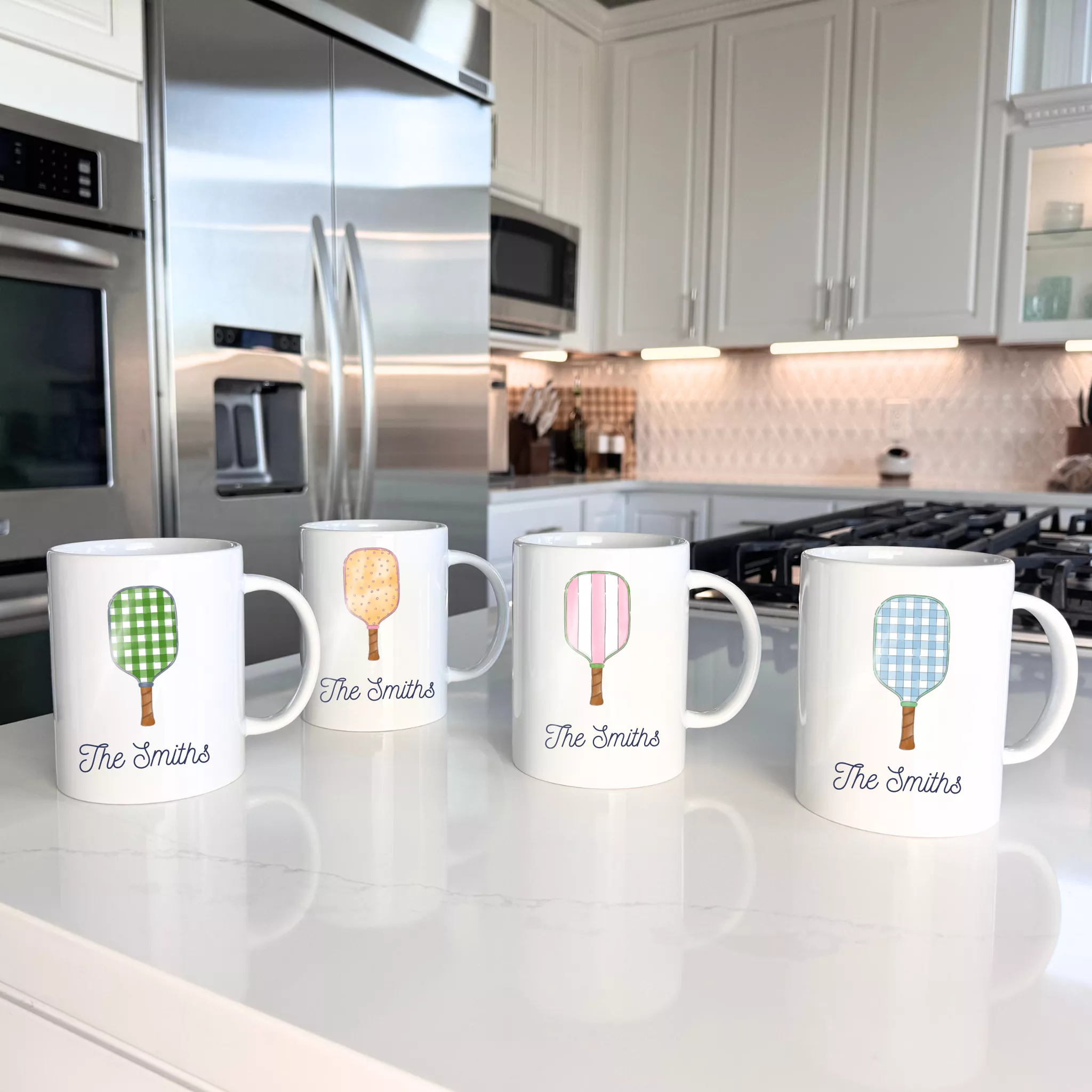 Personalized Pickleball Paddle Mug Set