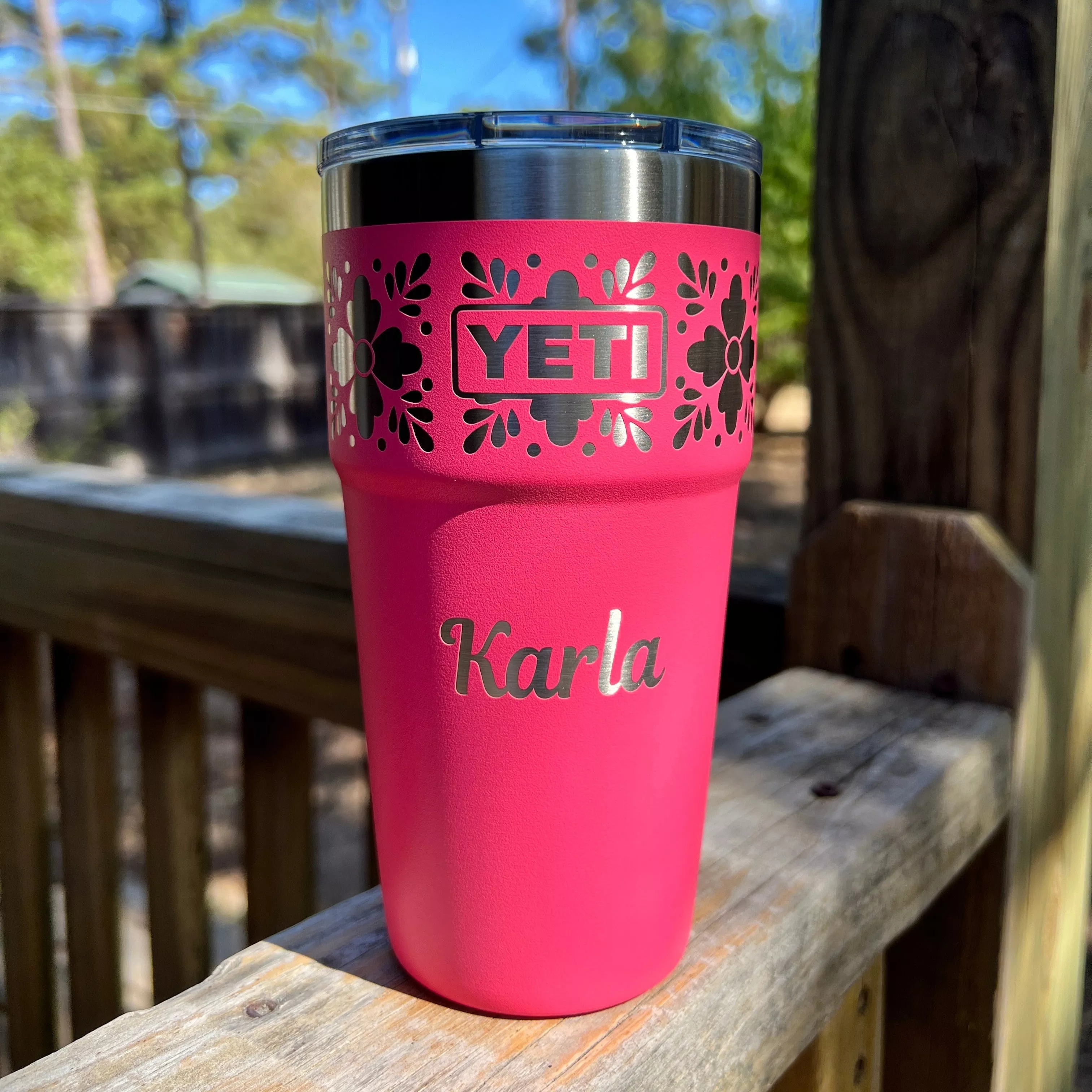 Personalized Talavera Pattern YETI 20 oz Stackable Tumbler