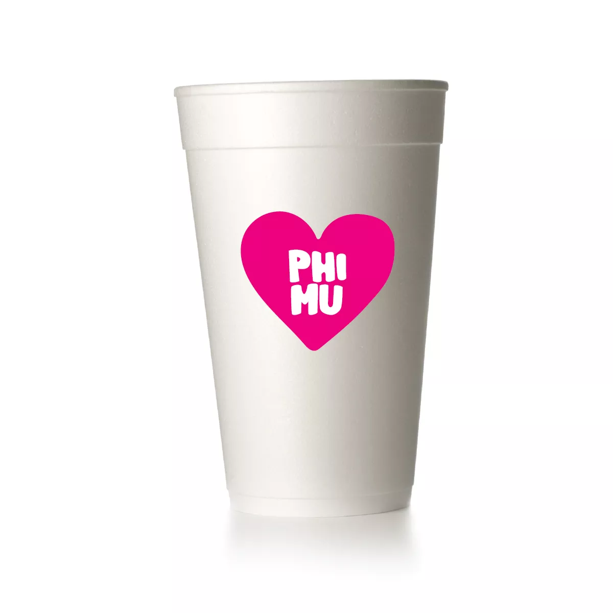 Phi Mu Heart Cups|Foam&Frost Flex