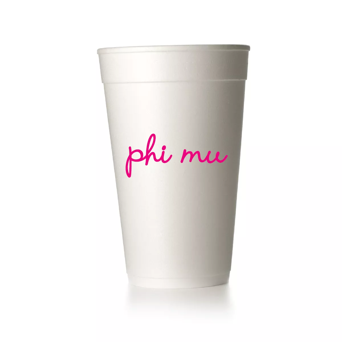 Phi Mu Wendy Script Cups|Foam&Frost Flex