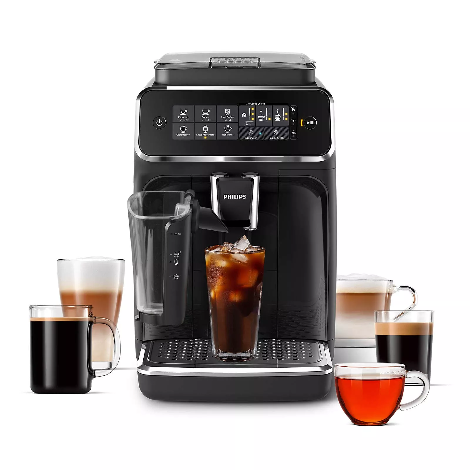 Philips Saeco 3200 Series LatteGo Fully Automatic Espresso Machine with Ice Coffee - EP3241/74