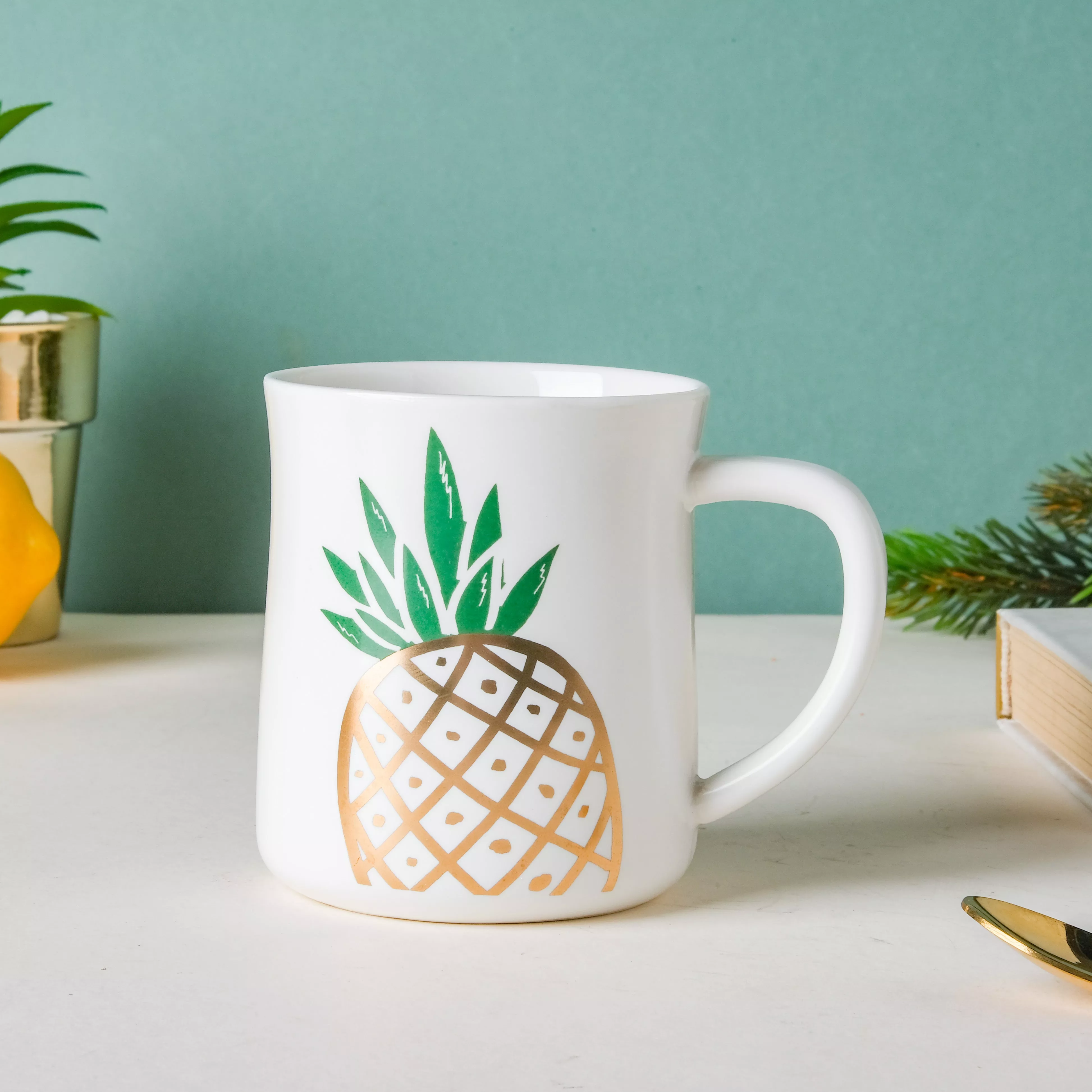 Pineapple Mug|White&Yellow&Yellow