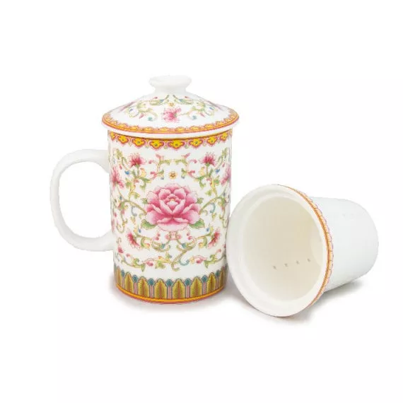 Pink Lotus Tea Infuser Mug