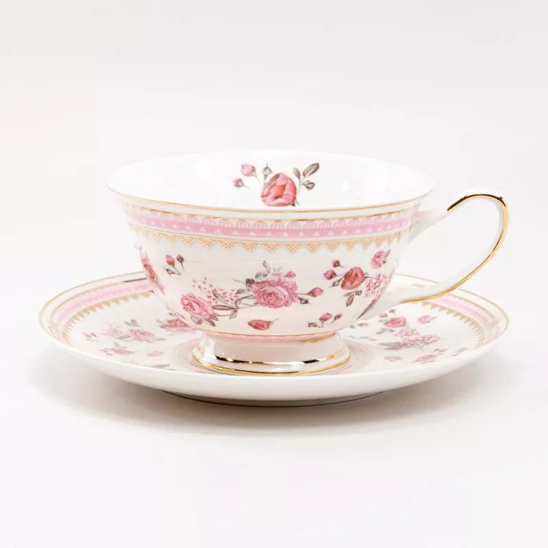 Pink Rose Cup & Saucer