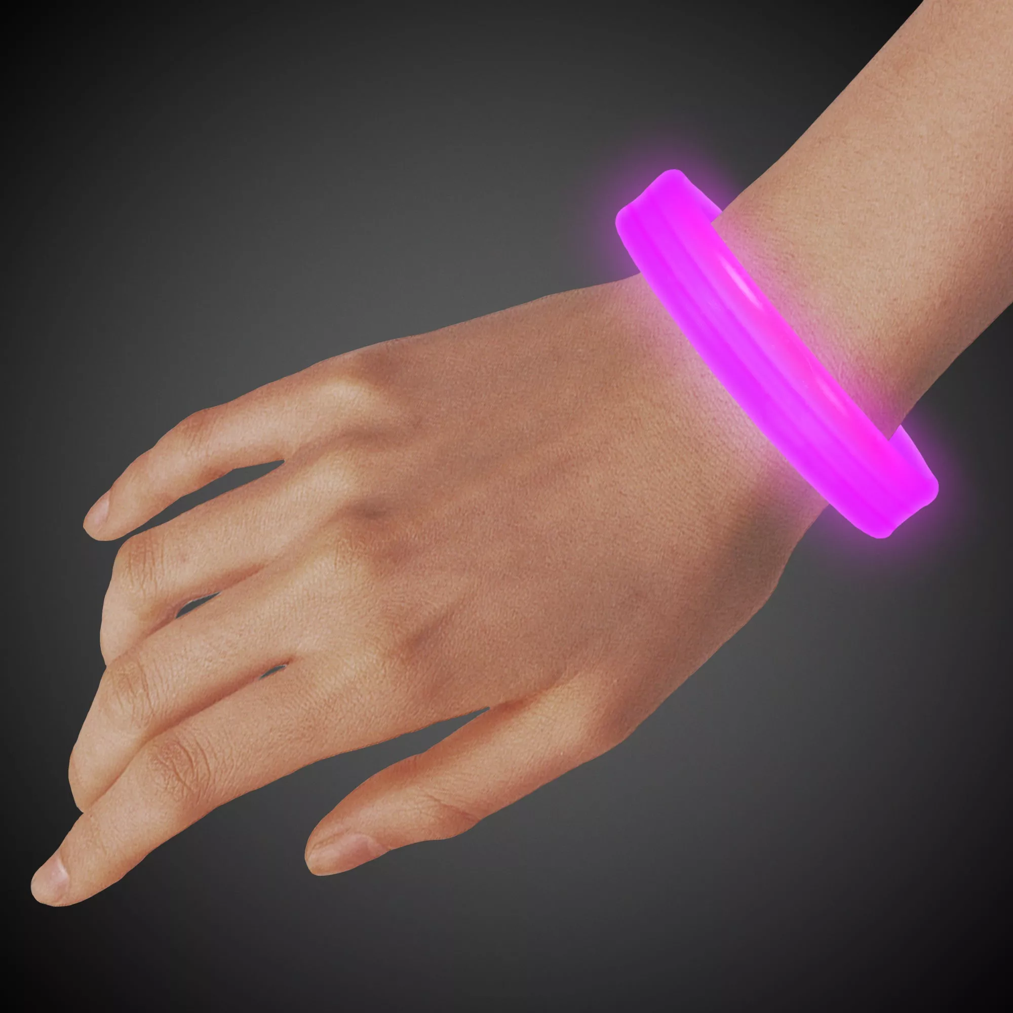 Pink Triple Wide 9 Glow Bracelets