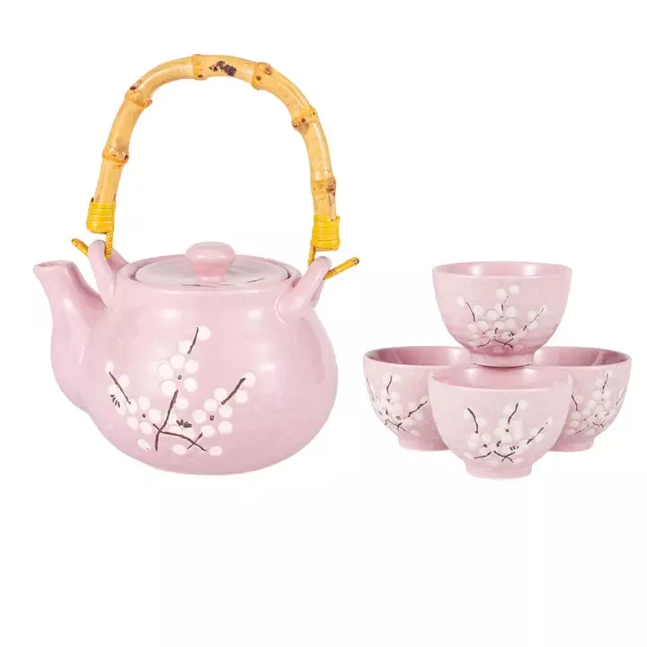 Pink Ume Blossom Tea Set