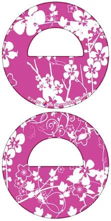 Pink and White Flowers Round Bottle Opener