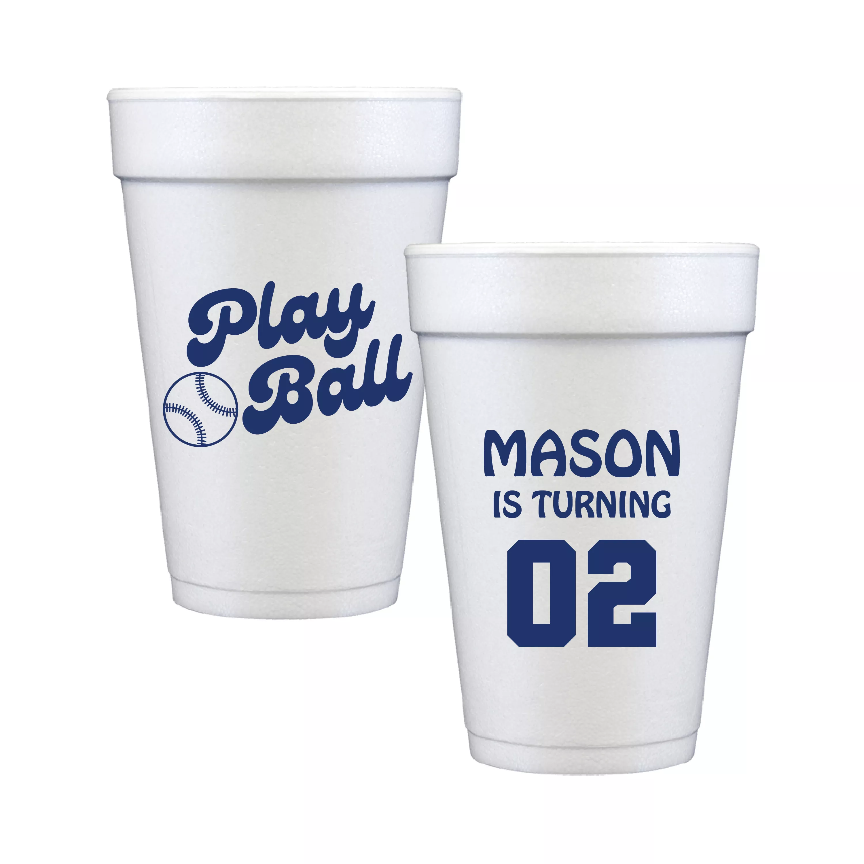 Play Ball Birthday Foam Cups