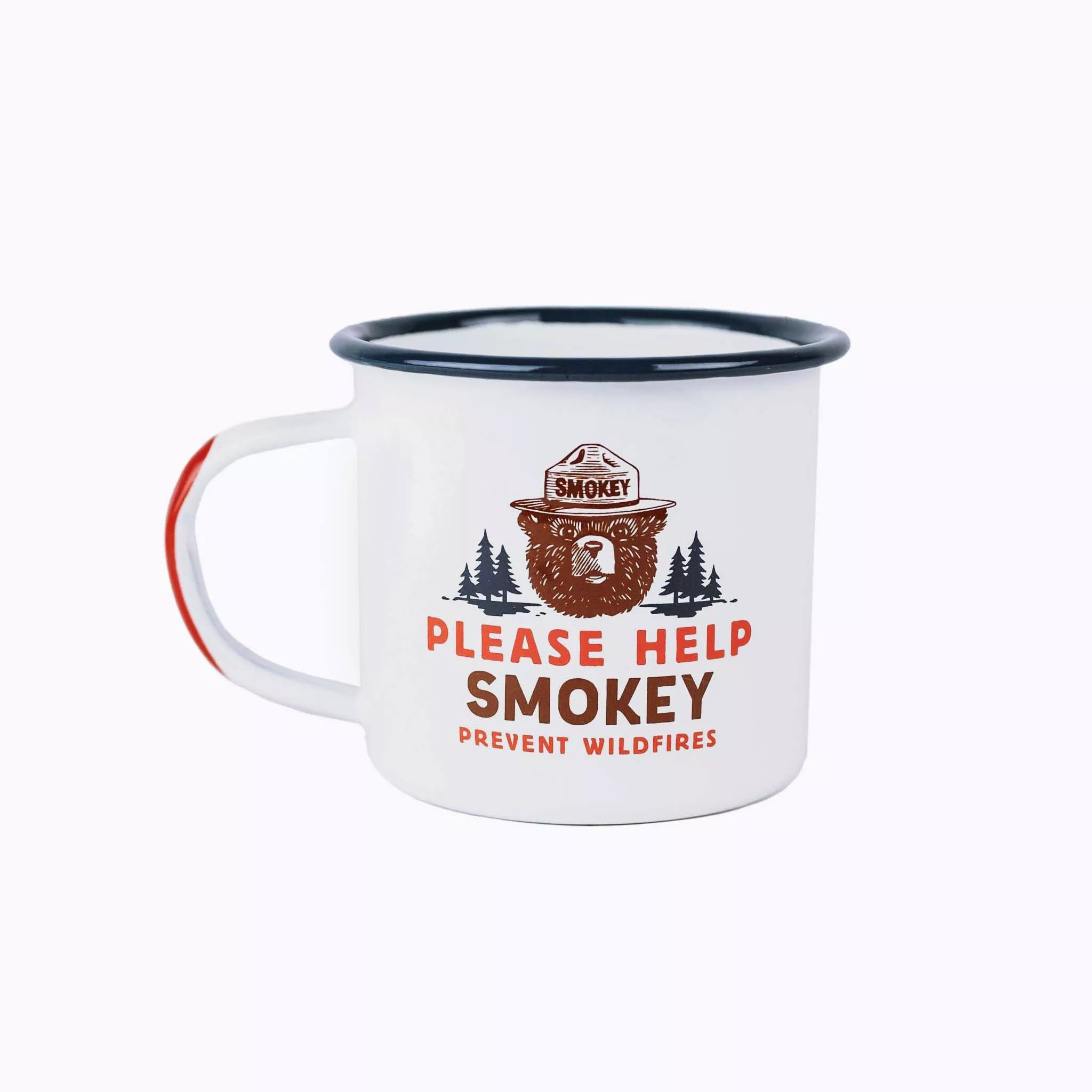 Please Help Smokey Bear Enamel Camp Mug
