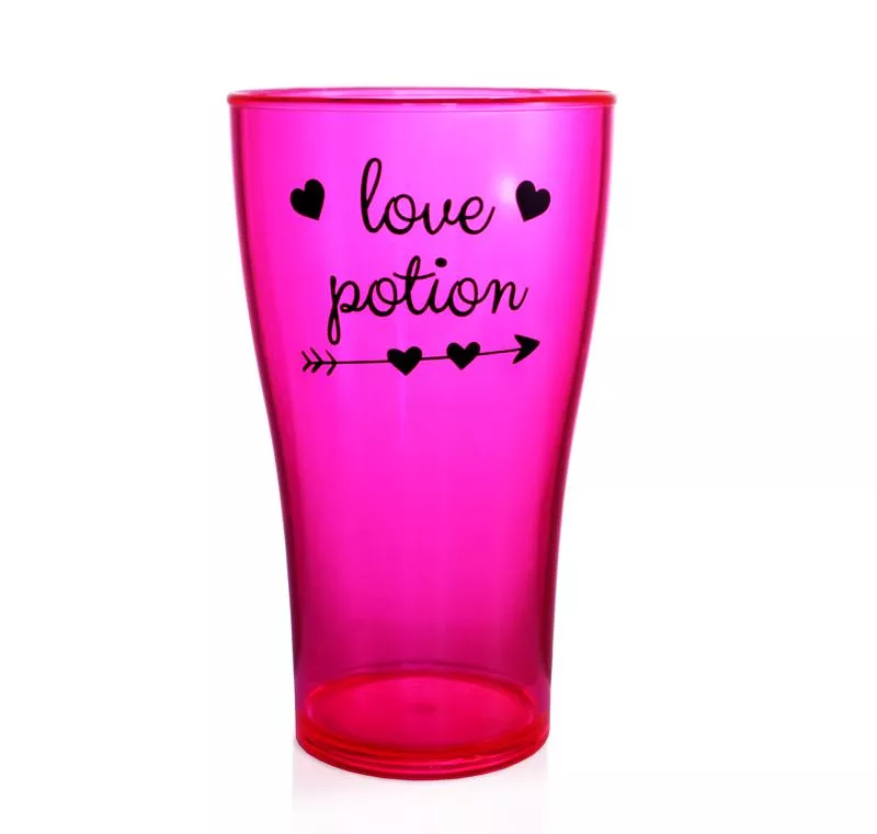 Polycarbonate Cup - Neon Pink Love Potion