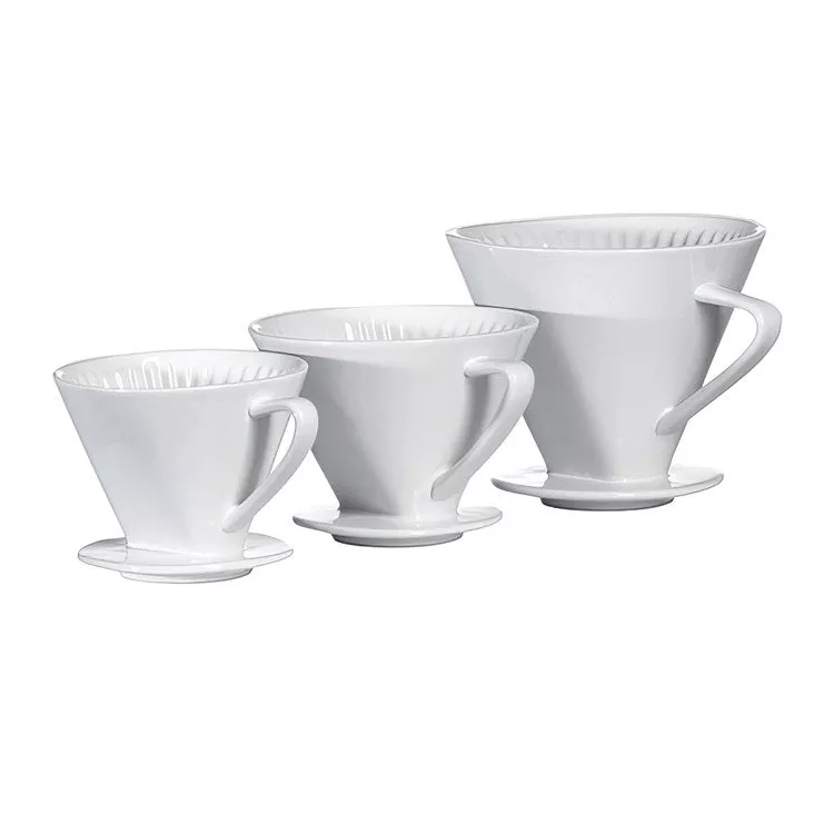 Porcelain Coffee Filter Holders Set of 3