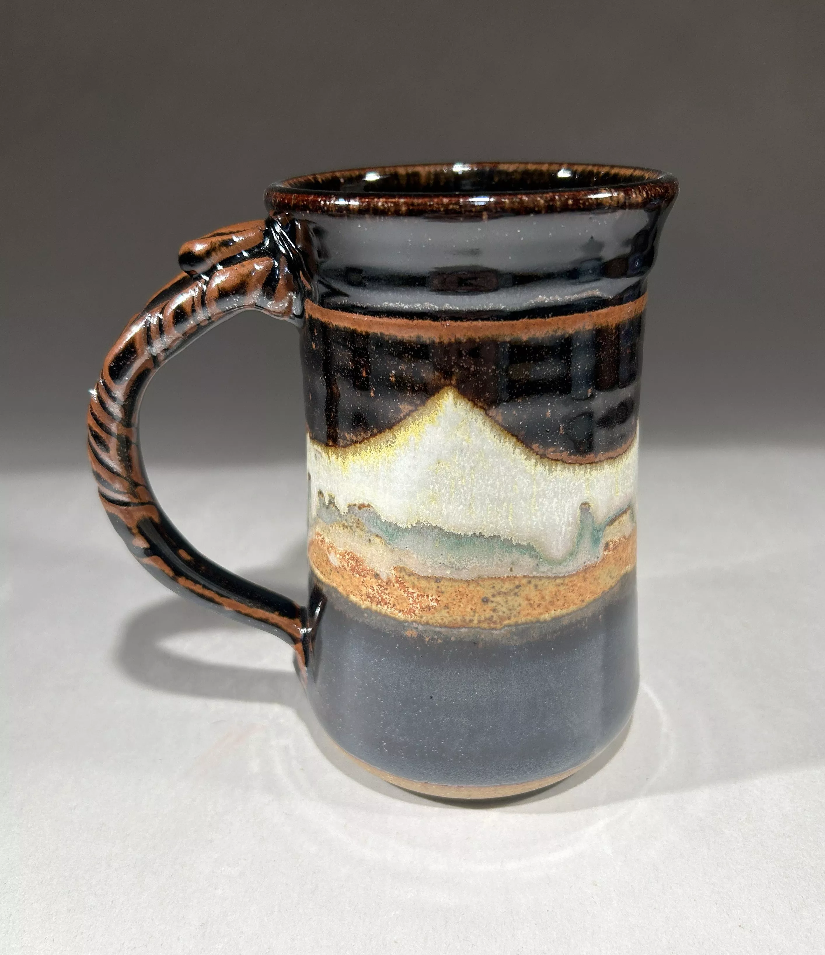 Pottery mug with Midnight Mountain glaze