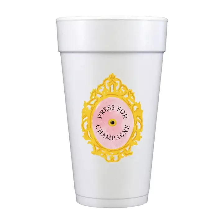 Press For Champagne Styro Cups