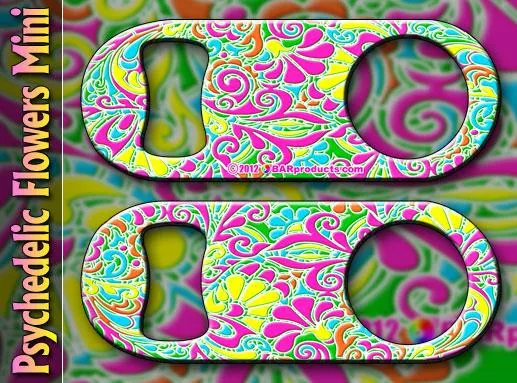 Psychedelic Flowers Mini Speed Bottle Opener