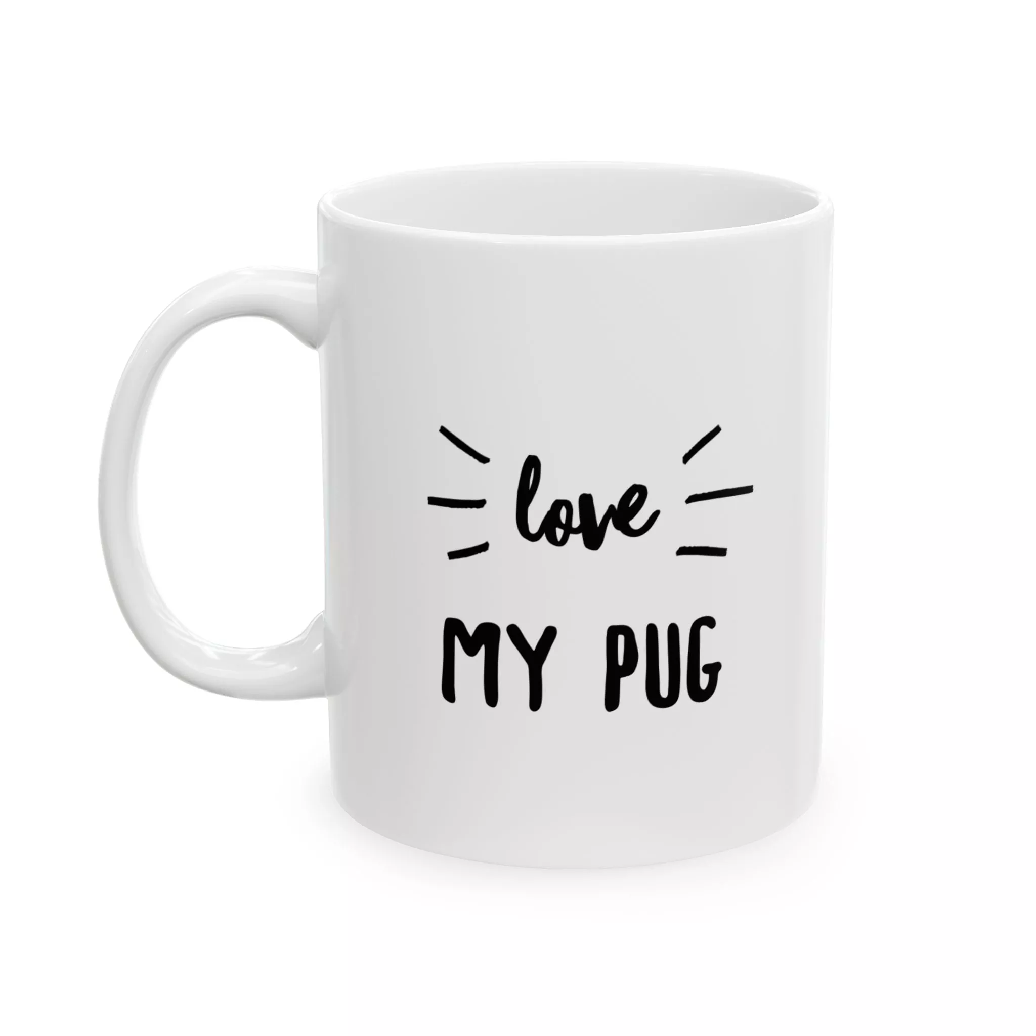 Pug Love Ceramic Mug (11oz, 15oz)