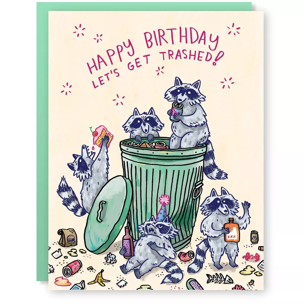 Raccoons Birthday Card