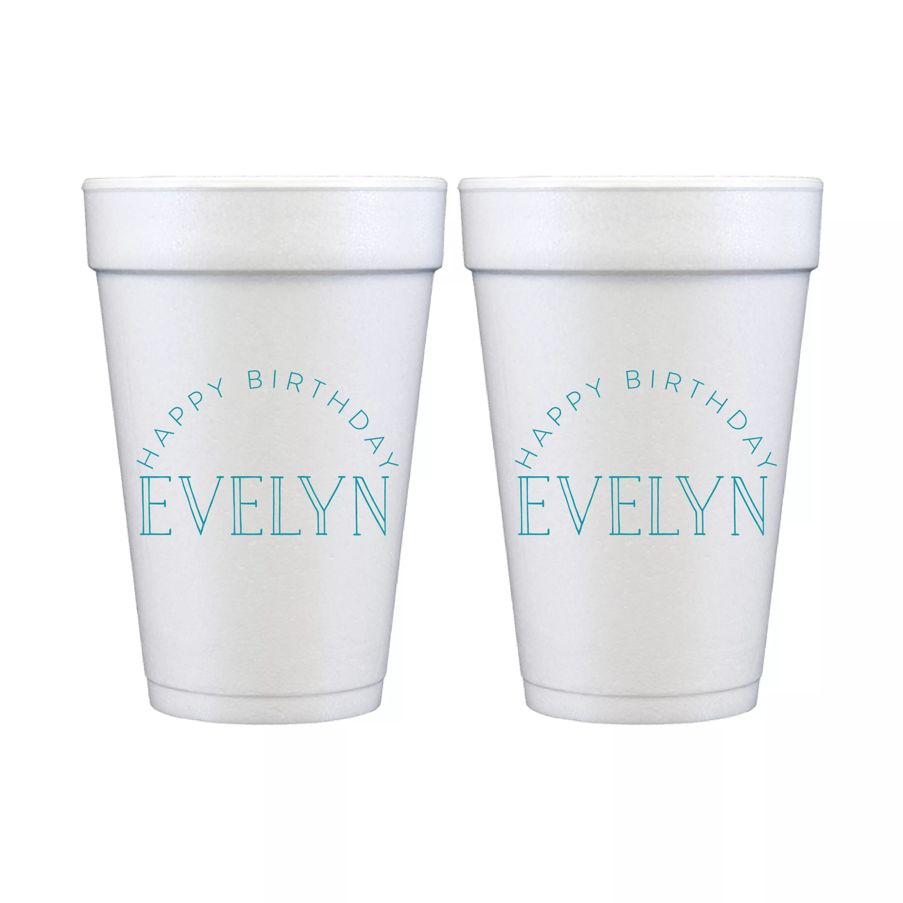 Rainbow Arch Birthday Foam Cups