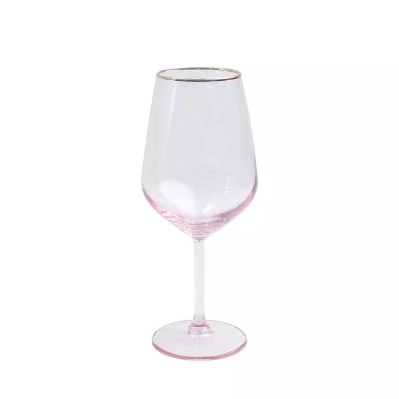 Rainbow Pink Wine Glass