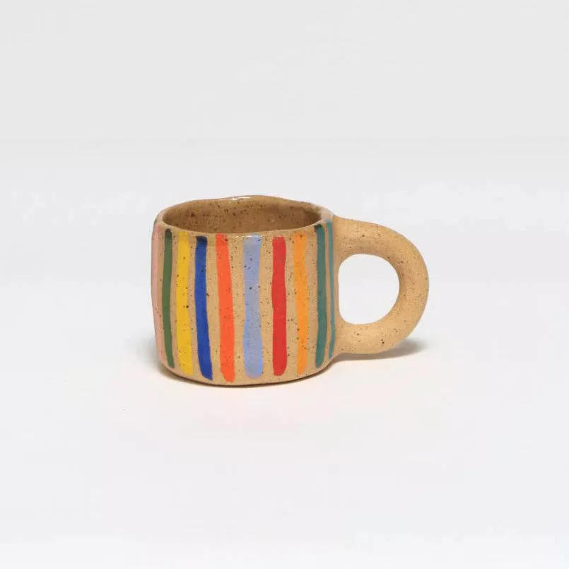Rainbow Striped Espresso Cup